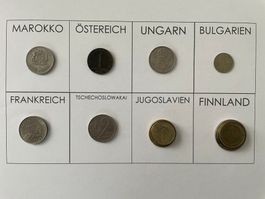 Sammlung von internationalen Muenzen, 15 Länder