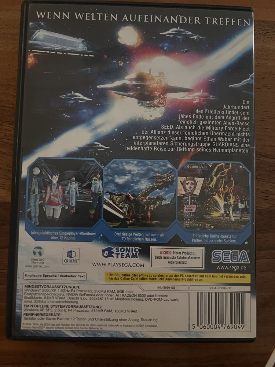 Giochi: Phantasy Star Universe PC DVD-ROM – Usato da Fällanden venduto da raf-wpf 1