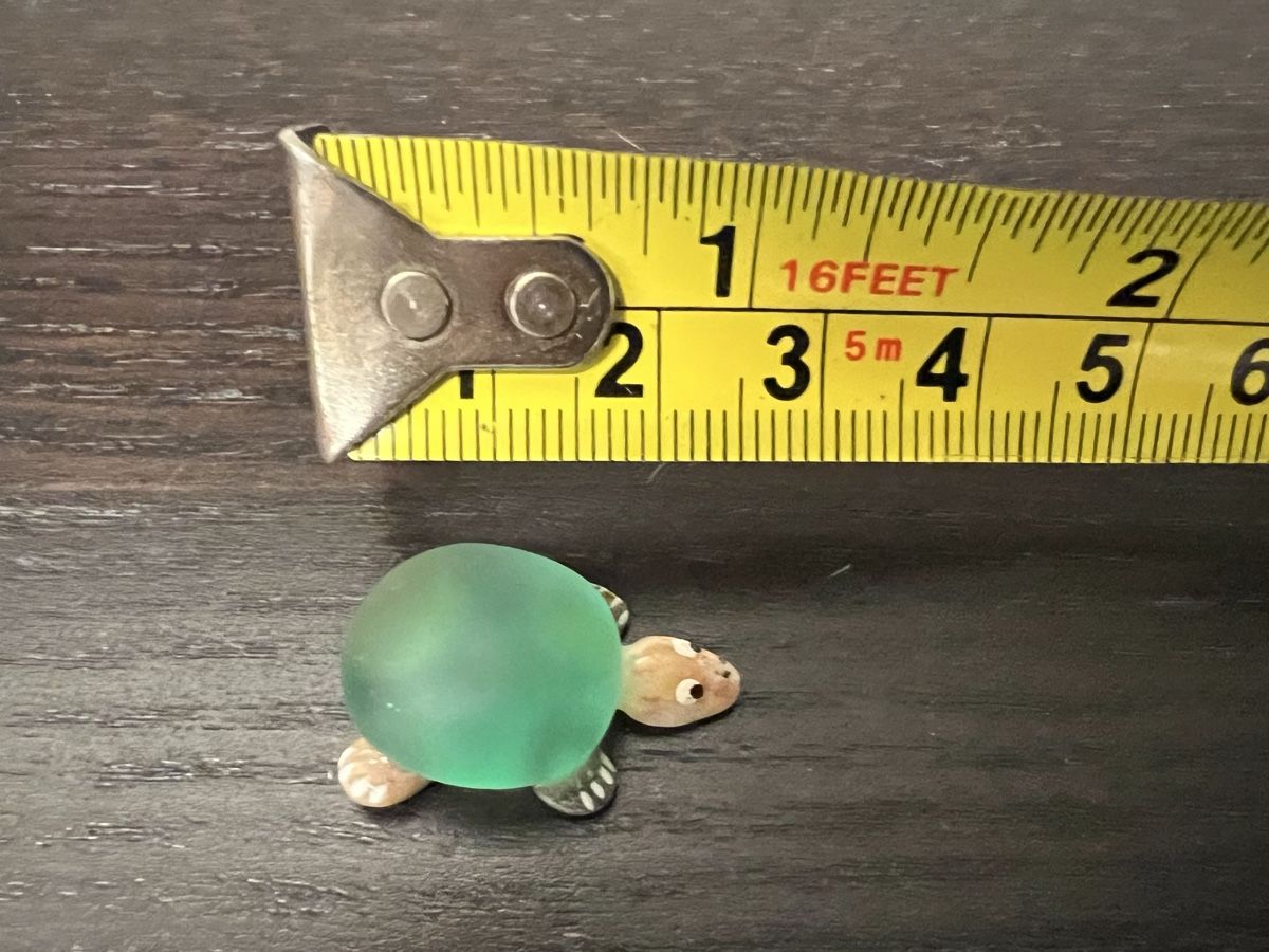 Statuette: Mini Schildkröte grüner Muggelstein und Steine – Usato da Zürich venduto da rigani 1