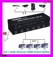 HDMI Switch Splitter 2x4 Audio Extractor