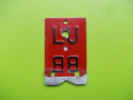 Velonummer / Fahrradnummer LU 88