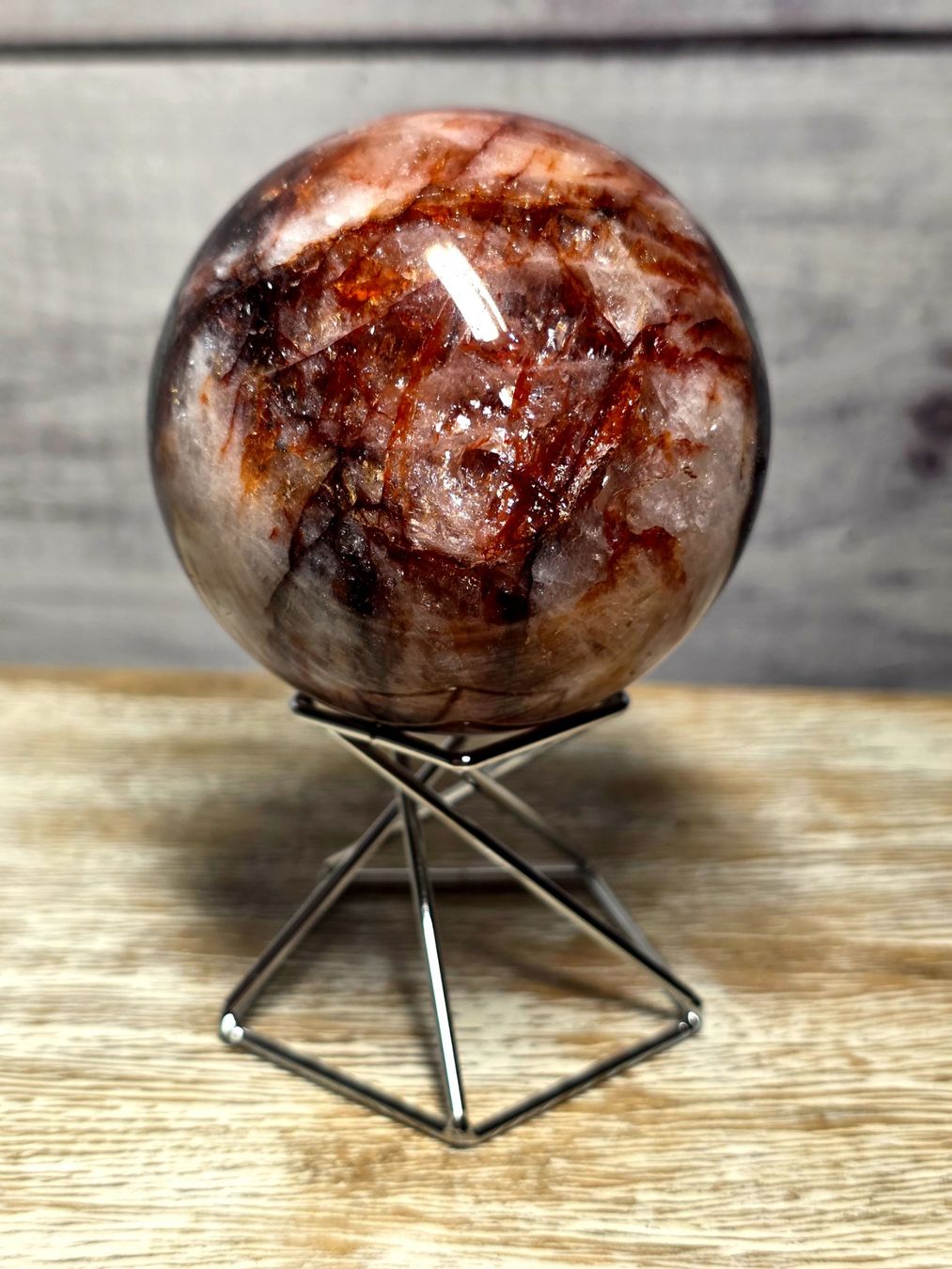Minerali & Pietre curative: Feuerquarz Kugel D 373g – Nuovo e nell'imballaggio originale da Matzingen venduto da Shay_Crystalz 1