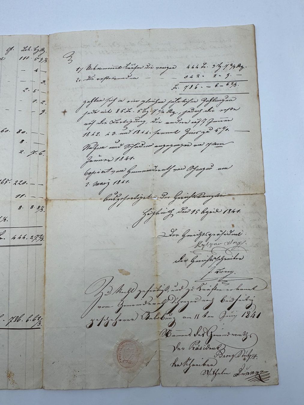 Documenti: Antikes Kaufbrief, Jahr 1841 – Usato da Sachseln venduto da BONATI01 5