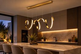 Curvo Deluxe Pendant Lamp – 3 Elements – Gold