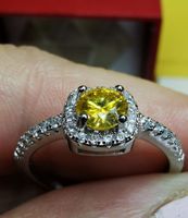 Bague argent avec diamant de moissanite 0,5 ct certifié GRA