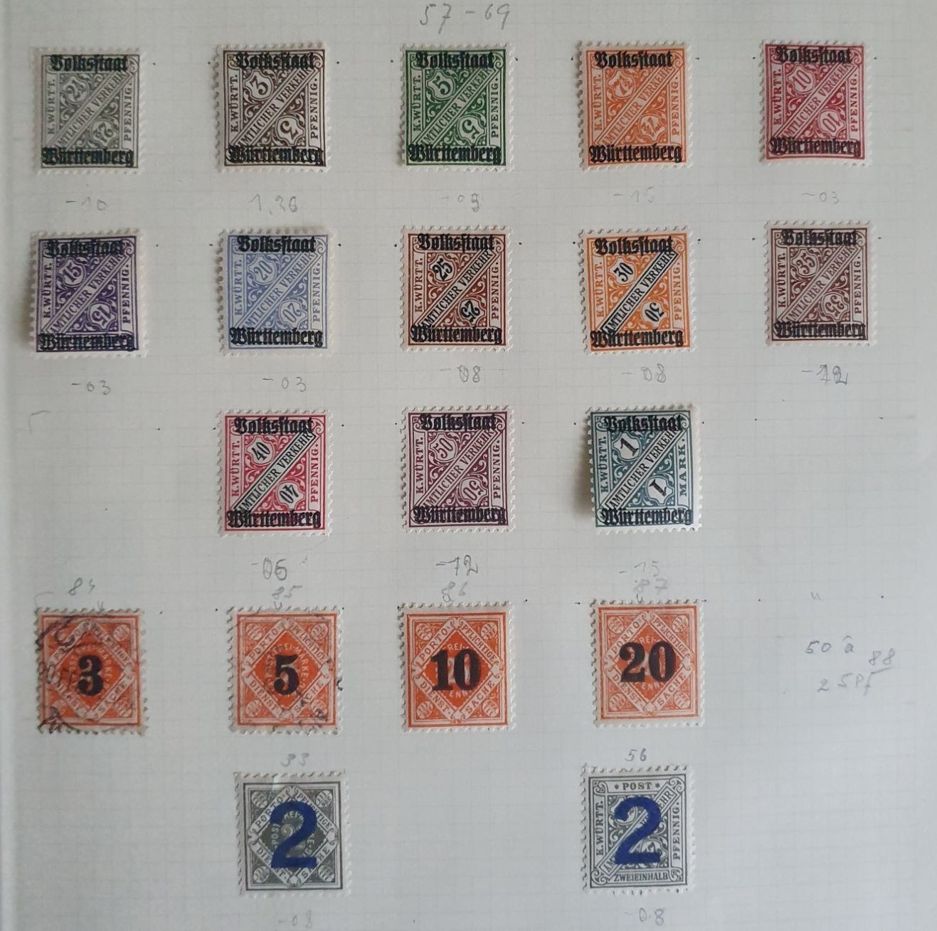 Tutti i francobolli: Reichhaltiges Lot Württemberg – Usato da Fislisbach venduto da Zigzag12 4