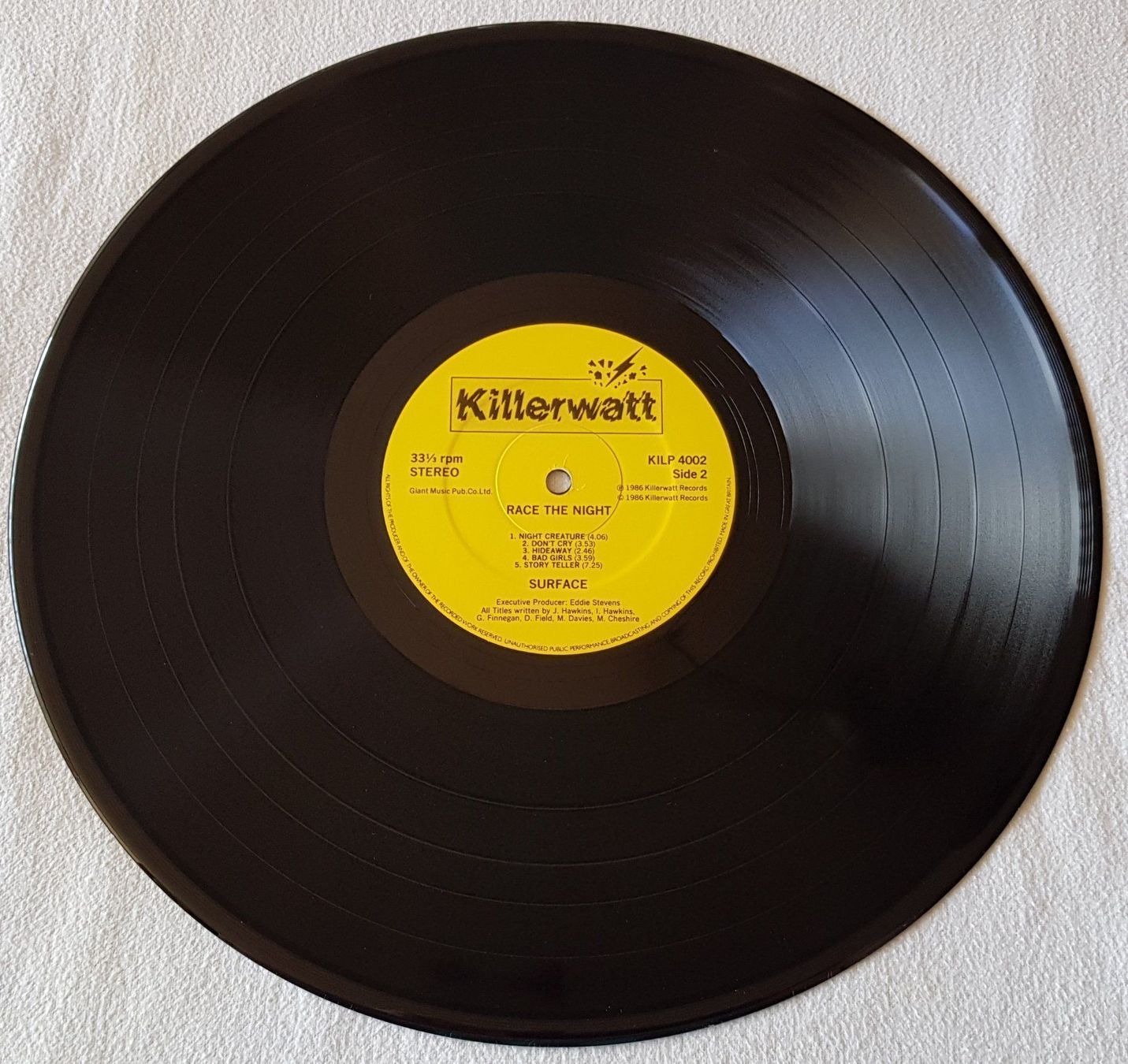 Schallplatten: Surface – Race The Night - LP - 1986 - First Press – Gebraucht aus Uster von Zardodel 3