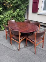 Superbe table à manger extensible danoise en palissandre 