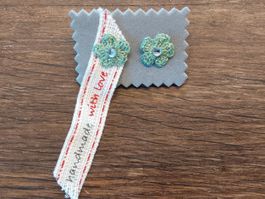 Ohrschmuck gehäkelt grün handgemacht