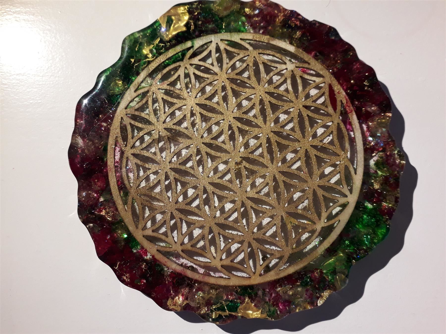 Minerali & Pietre curative: ORGONIT Platte * BLUME DES LEBENS – Nuovo e nell'imballaggio originale da Aeschi b. Spiez venduto da KRONLICHT 1