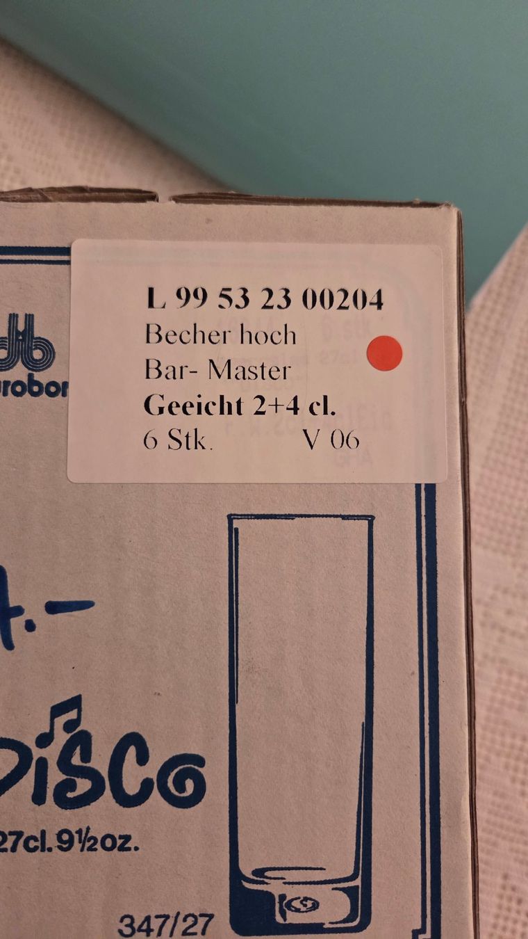Bicchieri: 6 Aperogläser Disco – Nuovo e nell'imballaggio originale da bern venduto da Aaxe 3