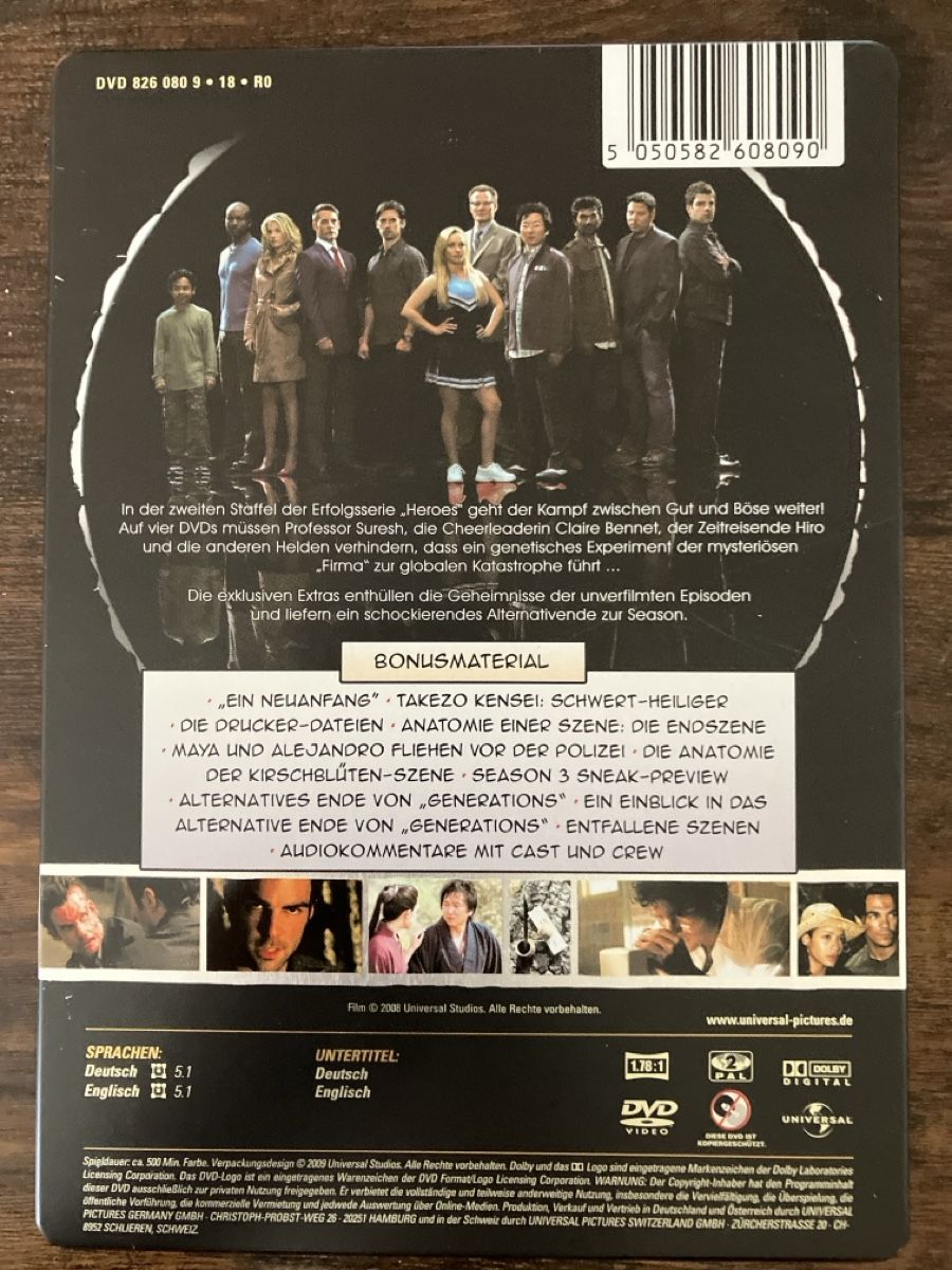 Tutti i DVDs: Heroes Staffel zwei DVD – Usato da Glarus venduto da Jhuber78 1