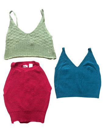 Top estivi donna tg S, 3 colori, maglia morbida