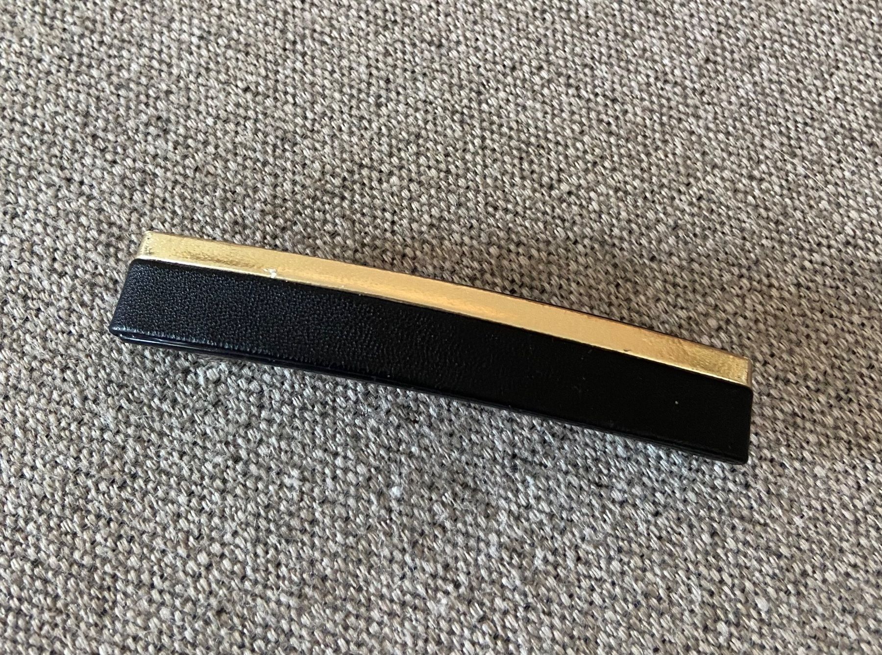 Haarschmuck: Barrette CLAIRE'S noir/or aspect cuir – Neu (gemäss Beschreibung) aus Genève von kik_8jd6