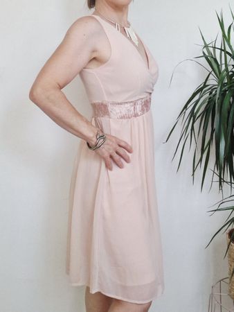 Festliches Damen Kleid Vero Moda Gr. XS Rosa Lachs