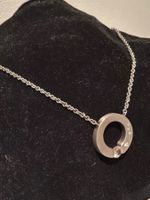 Weissgoldkette mit Anhänger, Top Zustand, zeitlos schön