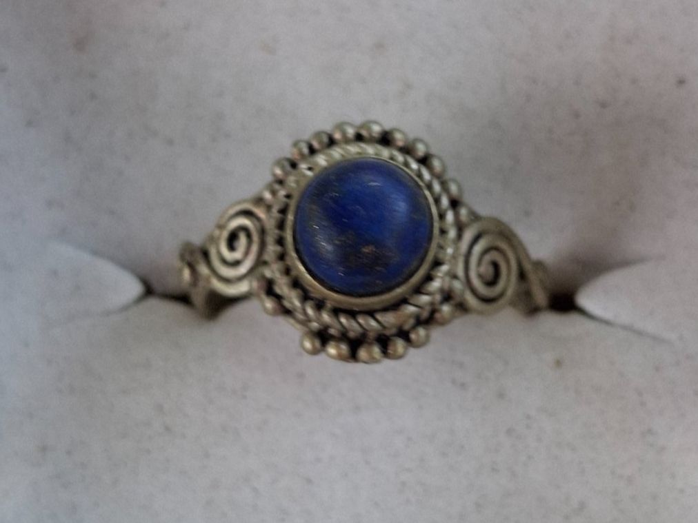 Anelli: Vintage Silber Ring mit Lapislazuli, Gr.16-17 S, Indien – Usato da Münchenbuchsee venduto da babilibern 3