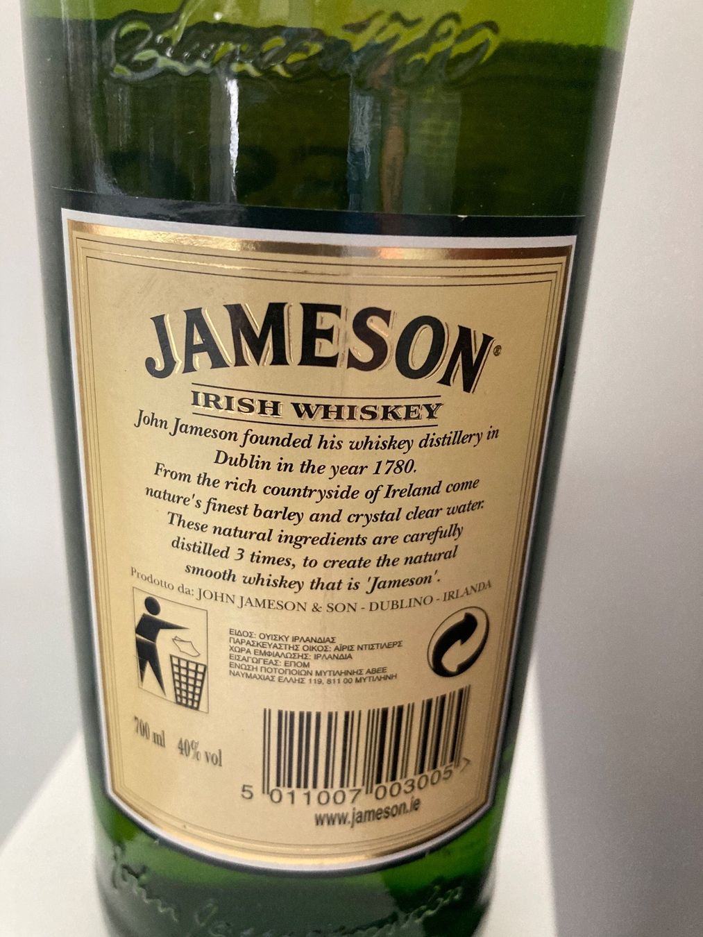 Bevande alcoliche: Jameson Irish Whiskey von ca 1990 – Nuovo (secondo la descrizione) da Roggwil BE venduto da Maui2000 4
