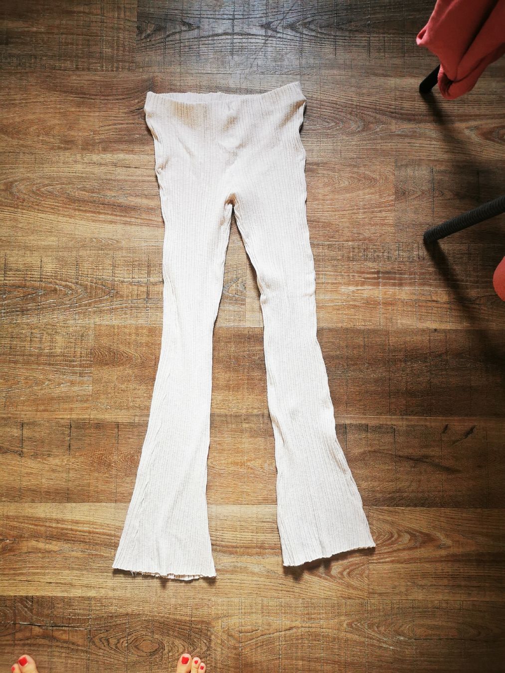 Pantaloni: Spell Designs - Weisse Ripp-Hose - Grösse M – Usato da Balsthal venduto da Leila_Luna