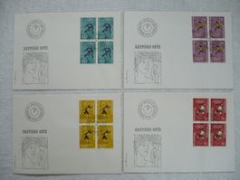 FL 1971 4 FDC Olymp. Winterspiele 4er-Bl. SBK 487 - 490