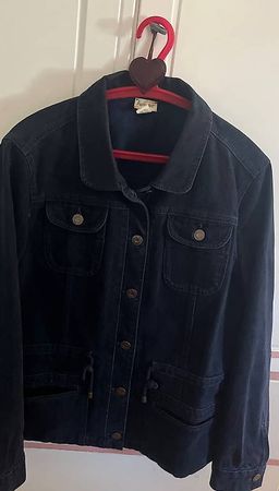 Lässige Jeansjacke HessNatur Dunkelblau Gr. 42