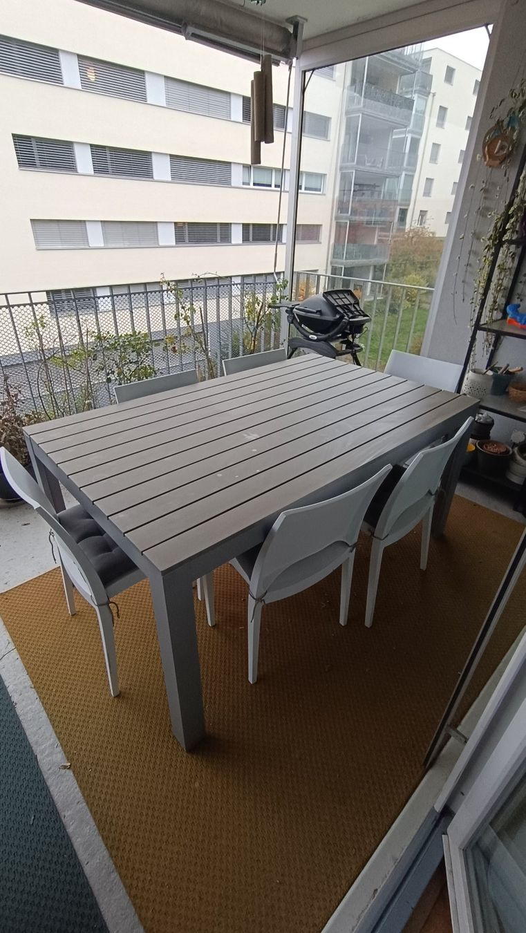 Tischset: Gartentisch mit 6 Stühlen / Outdoor Table Set – Gebraucht aus Zürich von westmister 5