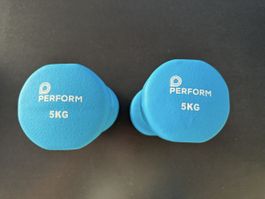 Perform Venyl Hanteln 5kg, 2 Stk, Türkis