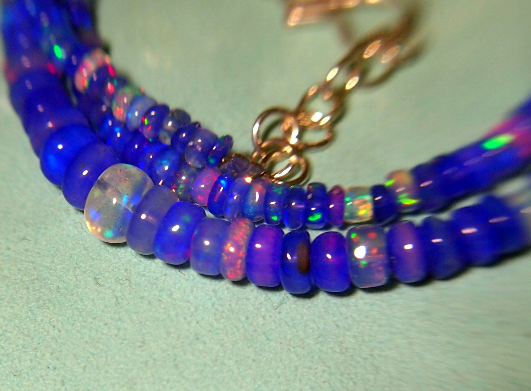 Catenine: TOP FEUEROPAL-HALSKETTE, einzigartige Farben! – Nuovo e nell'imballaggio originale da Reinach BL venduto da Marblue 8