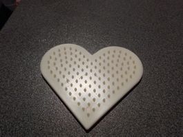 Bügelperlenform Herz, weiss