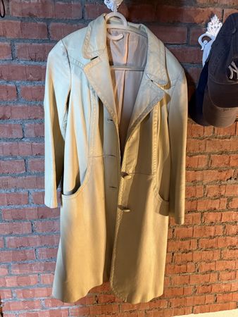Leder Mantel Damen beige Grösse M guter Zustand