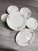 29-tlg. Porzellan Geschirr-Set, Rosen-Dekor
