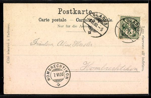 Cartes postales: AK Glarus, Kirche aus der Vogelschau – D'occasion à Berlin par bartko-reher 1
