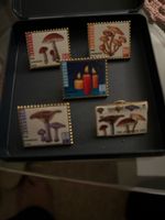 Anstecknadeln pro juventute Briefmarken 5er Set 