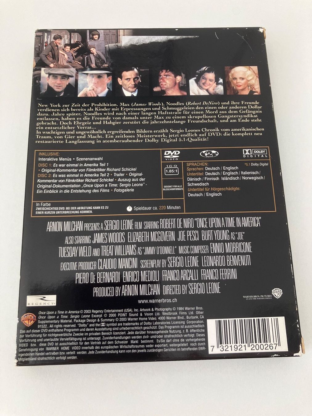 Tutti i DVDs: Es war einmal in Amerika - Dvd Special Edition 2 Disc Set – Usato da Arbon venduto da HelFer01 1