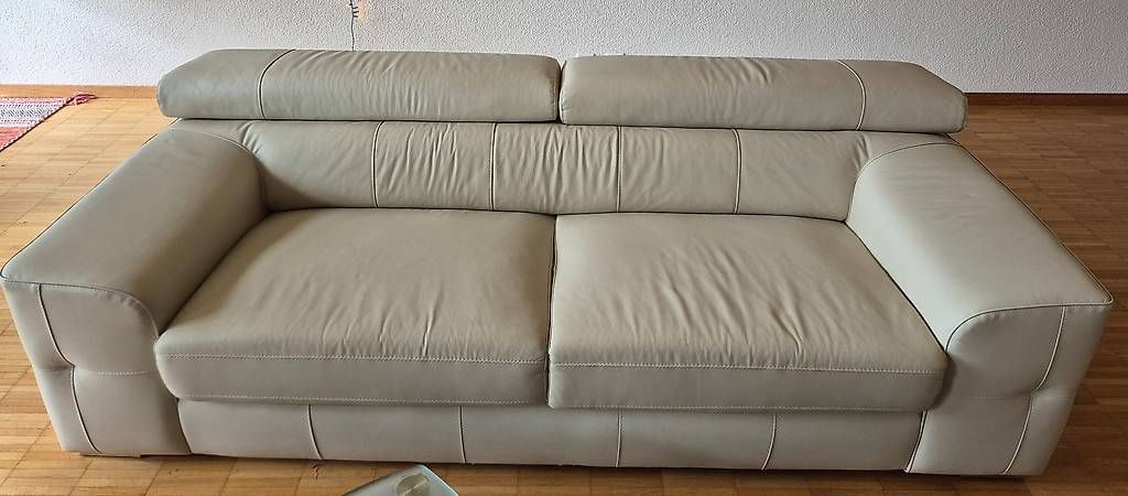 Divani: Echt Ledersofa Elfenbein-Weiss – Usato da Zürich venduto da anastacia03