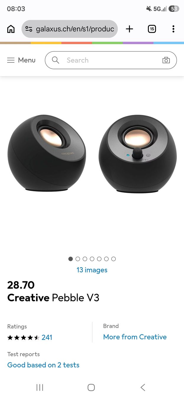 Creative Haut-parleurs: Creative Pebble V3 Speakers Black New – Neuf (Voir description) à Zürich par Asimpleguy