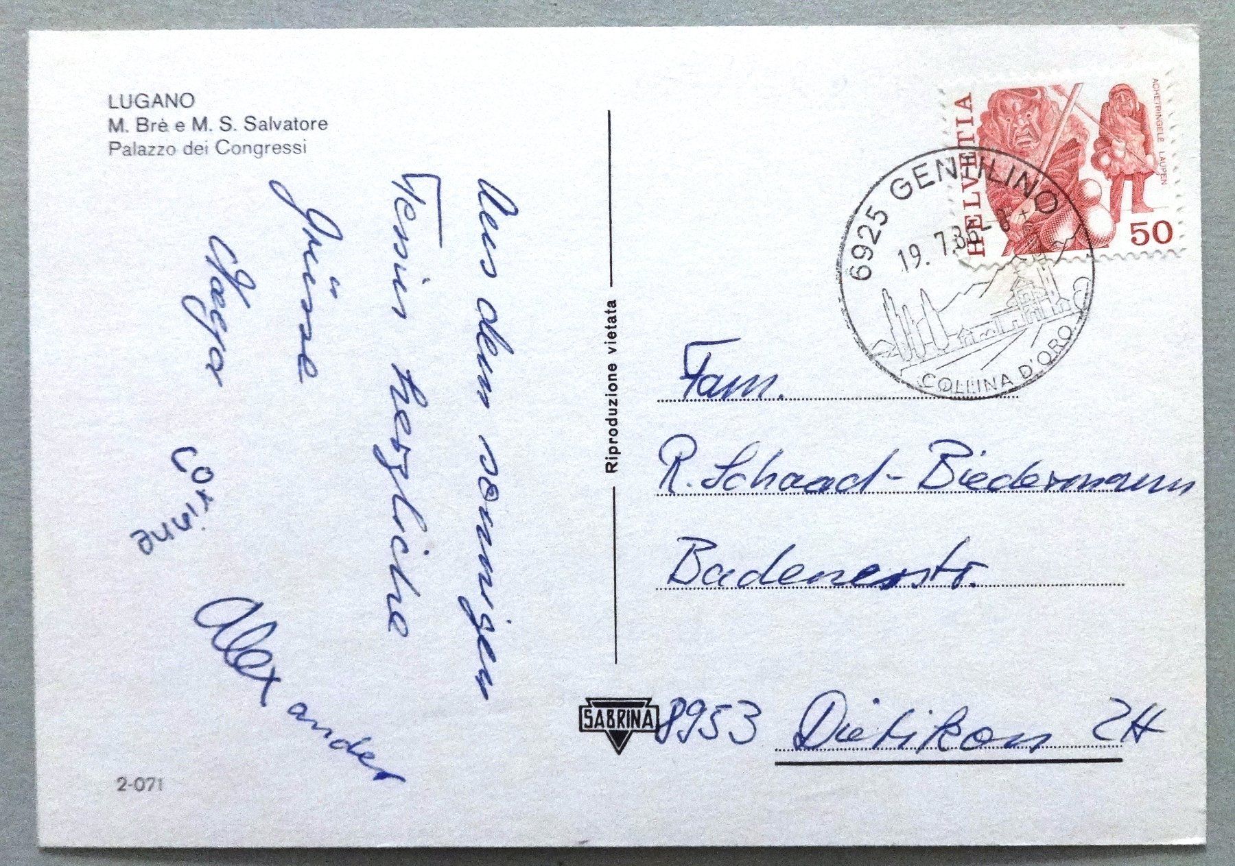 Cartoline postali: Lugano - Multivues – Usato da Fétigny venduto da Billy2miny 1