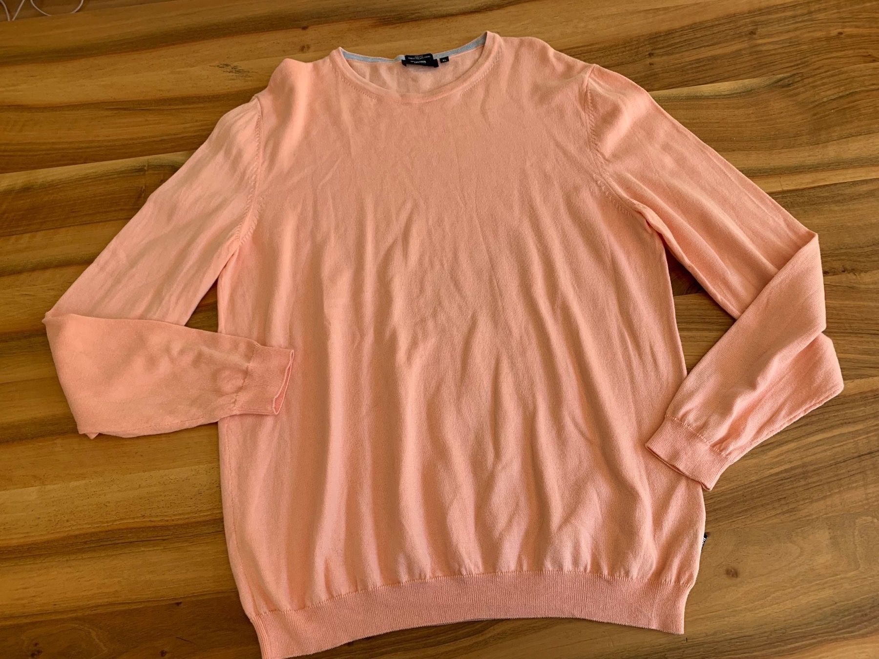 Hugo Boss Pullover & Sweatshirts: Hugo BOSS lachfarbener Feinstrick Pullover Gr. XL – Neu (gemäss Beschreibung) aus Meiringen von Jackwashere