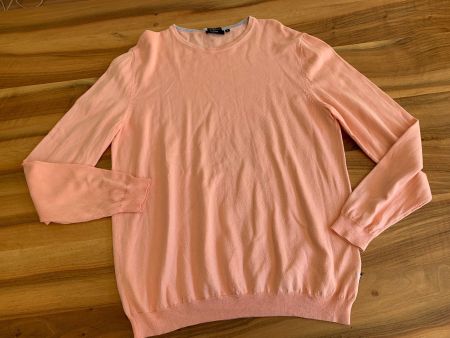 Hugo BOSS lachfarbener Feinstrick Pullover Gr. XL
