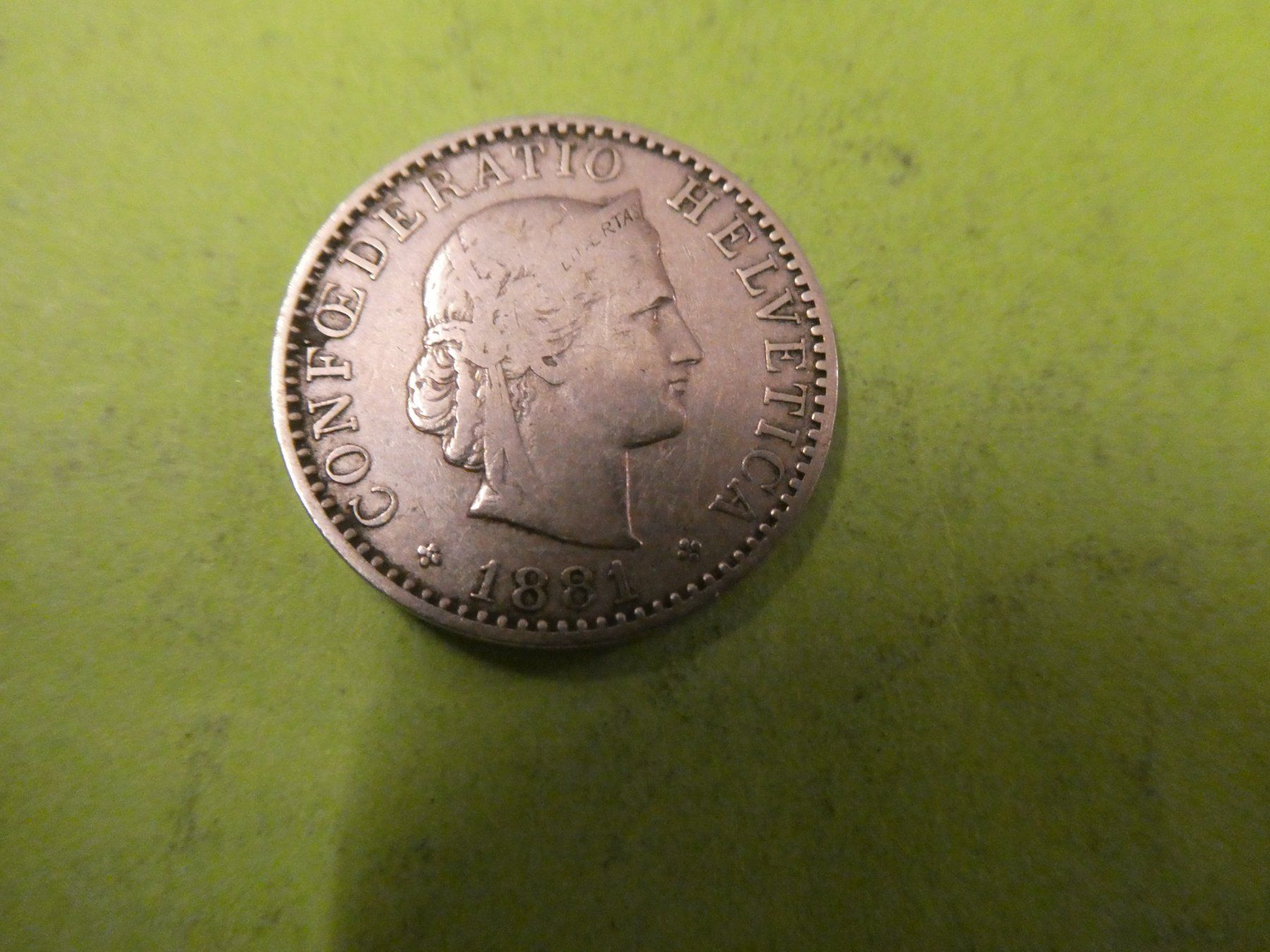 Toutes les monnaies: Schweiz 1881, 20 Rappen – Neuf (Voir description) à Hinterforst par Rohusri