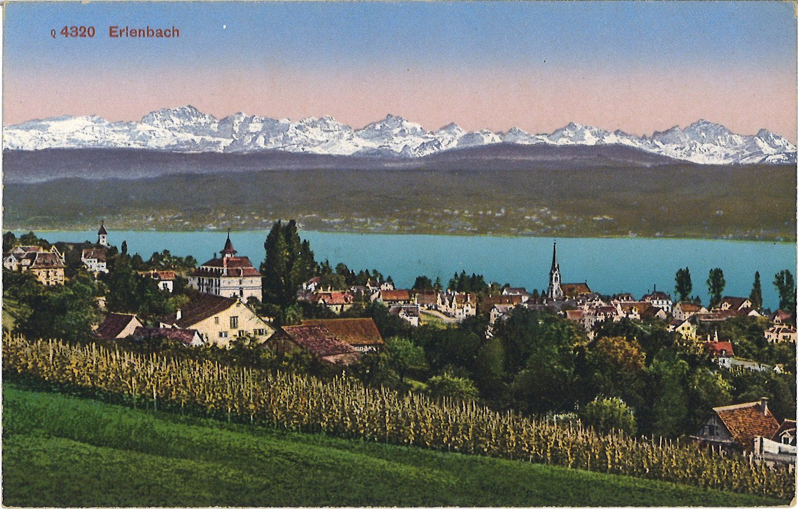 Cartoline postali: Antike Ansichtskarte von Erlenbach (ZH) – Usato da Chur venduto da mar_95xd