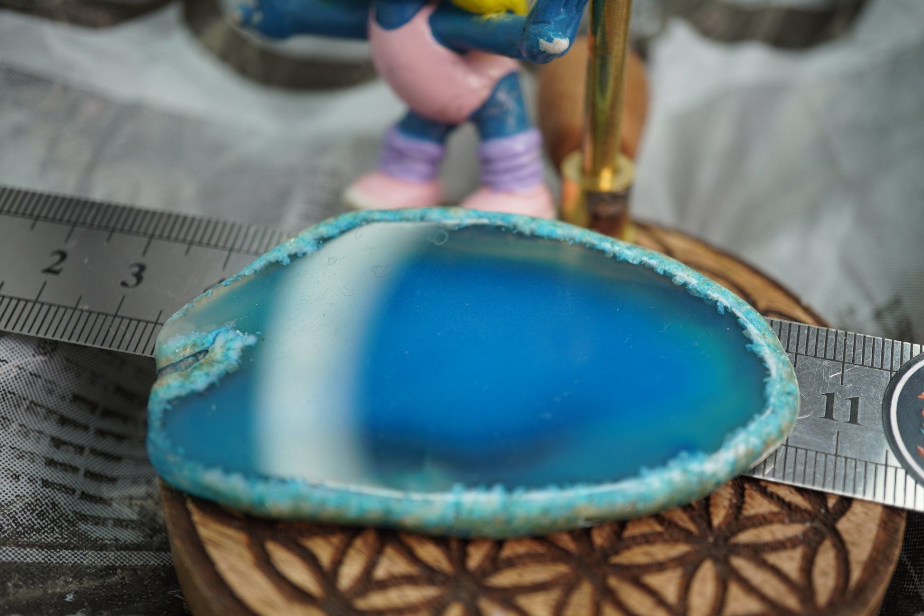 Minerali & Pietre curative: Achat  Scheibe  Blau   Wunderschön       ab  1.-     Räumung – Nuovo e nell'imballaggio originale da Eschenbach SG venduto da topstone 2