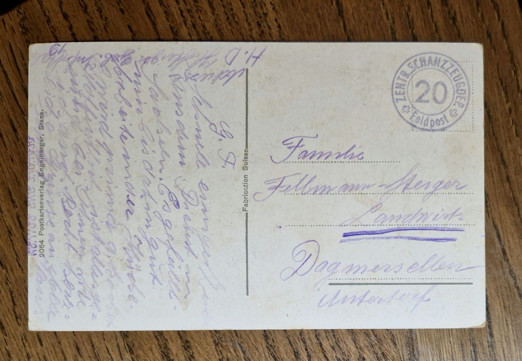 Cartoline postali: Flühli-Ranft, Feldpost – Usato da Ebikon venduto da Donar50 2