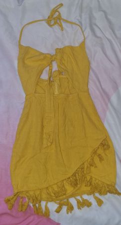 Boho Sommerkleid / Neckholder-Kleid mit Quasten