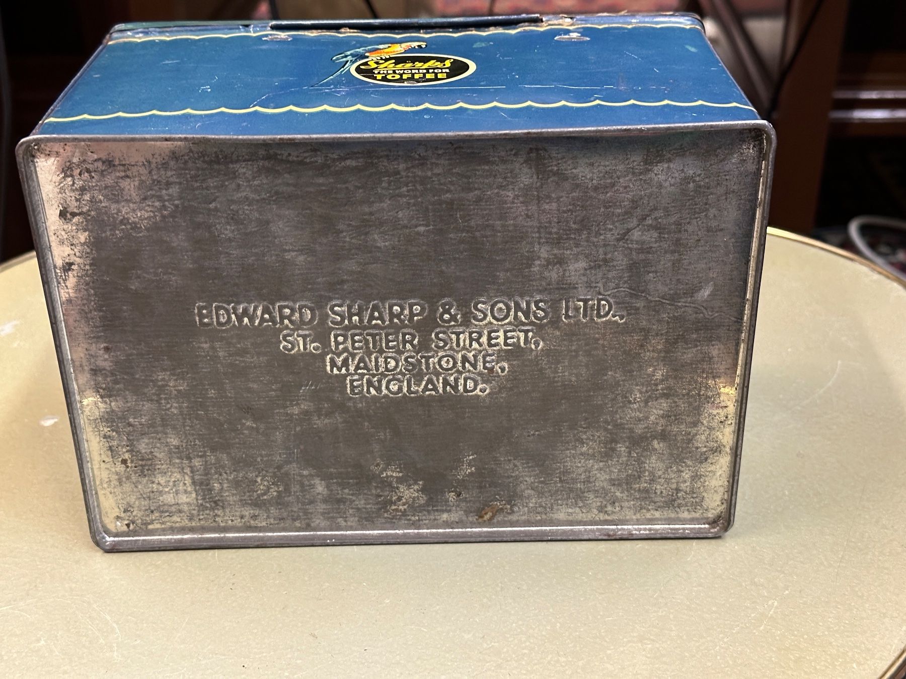Casse di trasporto: Alte Blechdose aus England Sharps Toffee – Usato da Reiden venduto da Zofi-Brocki 3