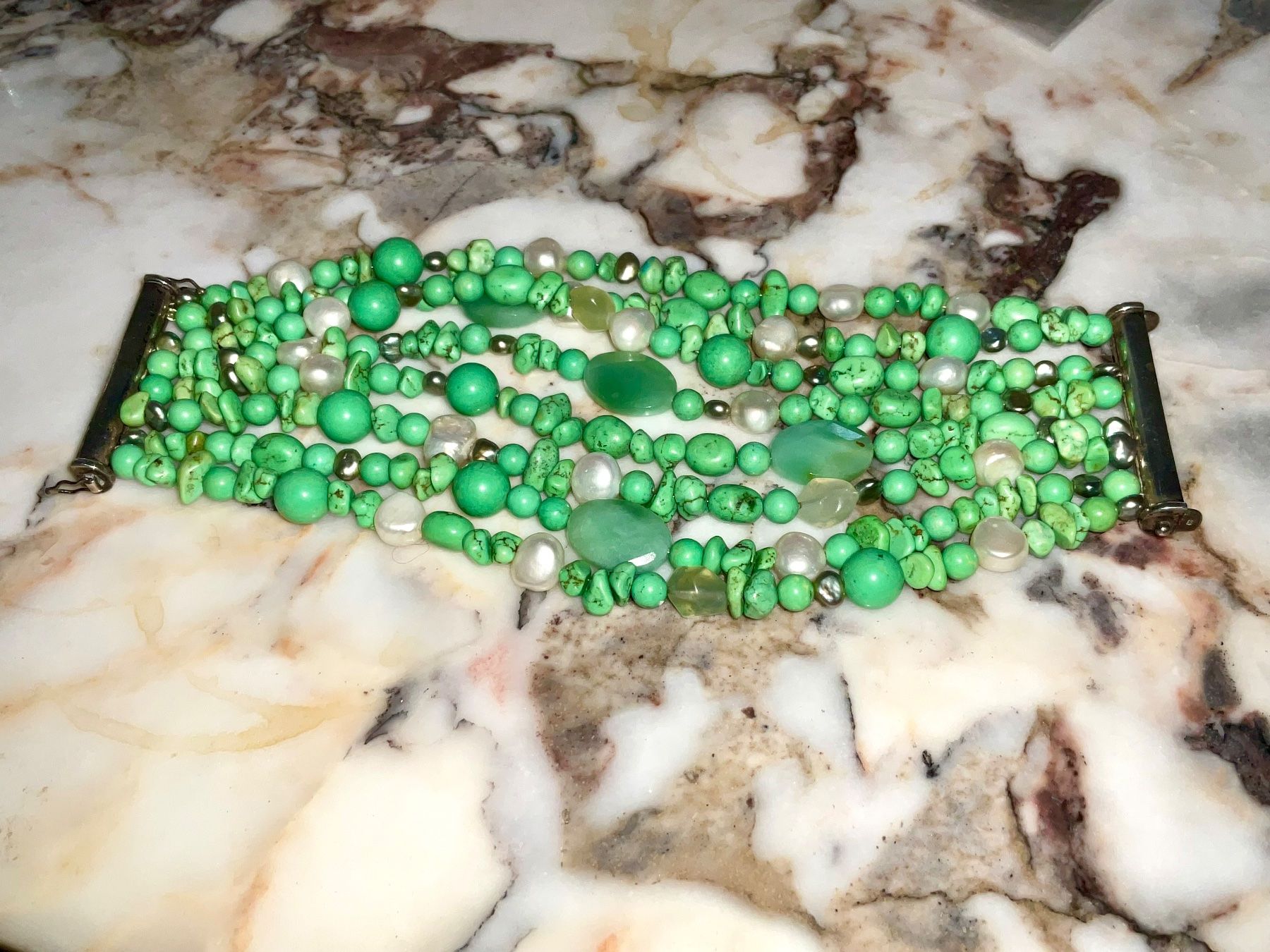 Llan Valls Joies Bracciali & Braccialetti: Bracelet Turquoise Pearl Multi-Strand Statement Armband – Nuovo (secondo la descrizione) da Birsfelden venduto da G.D.d.T. 3