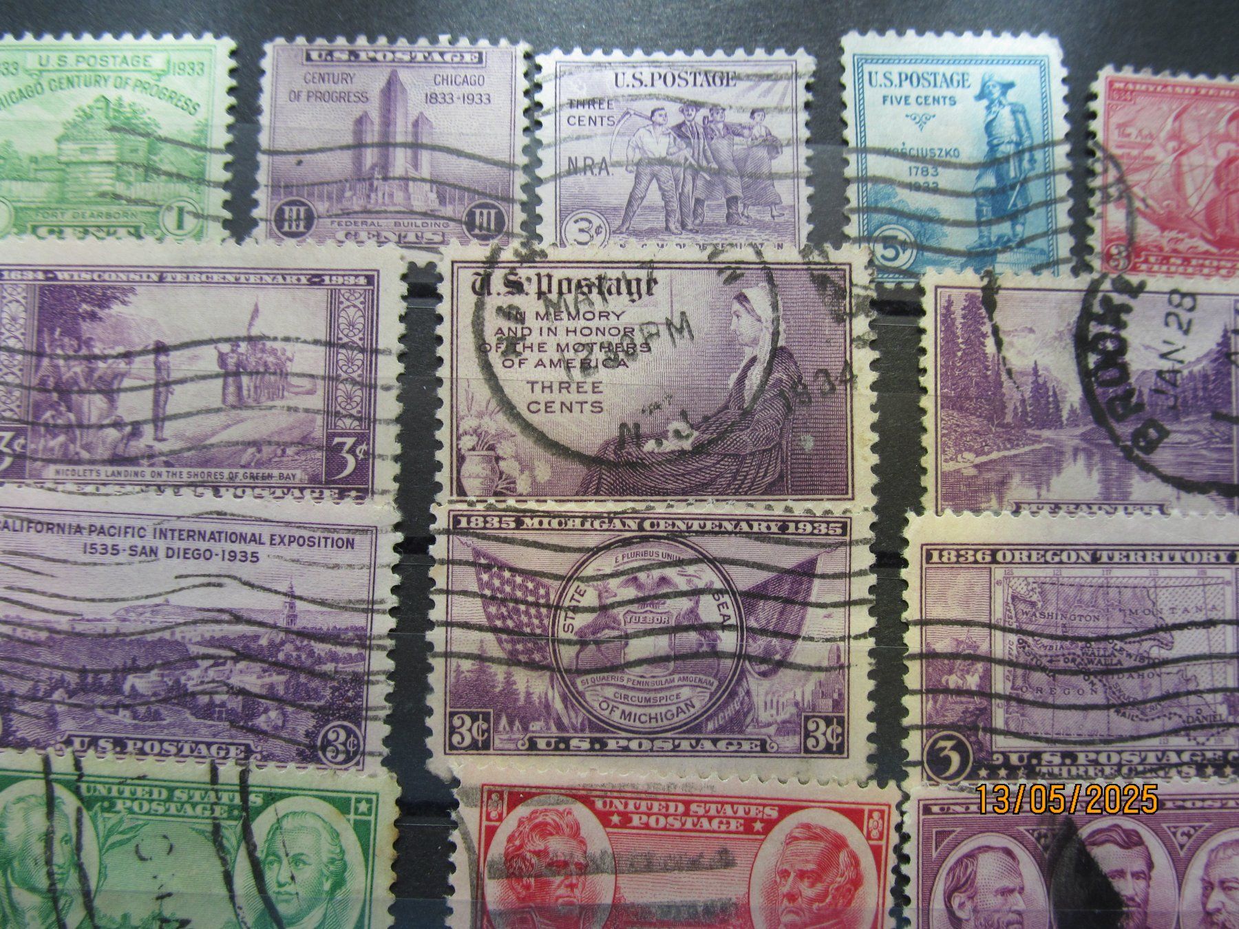 Alle Briefmarken: USA  Sammlung  lt. Abildungen  auf Sreckkarten – Gebraucht aus Hergiswil NW von Panda1990 8