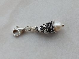 Silber Anhänger, Mit Perle