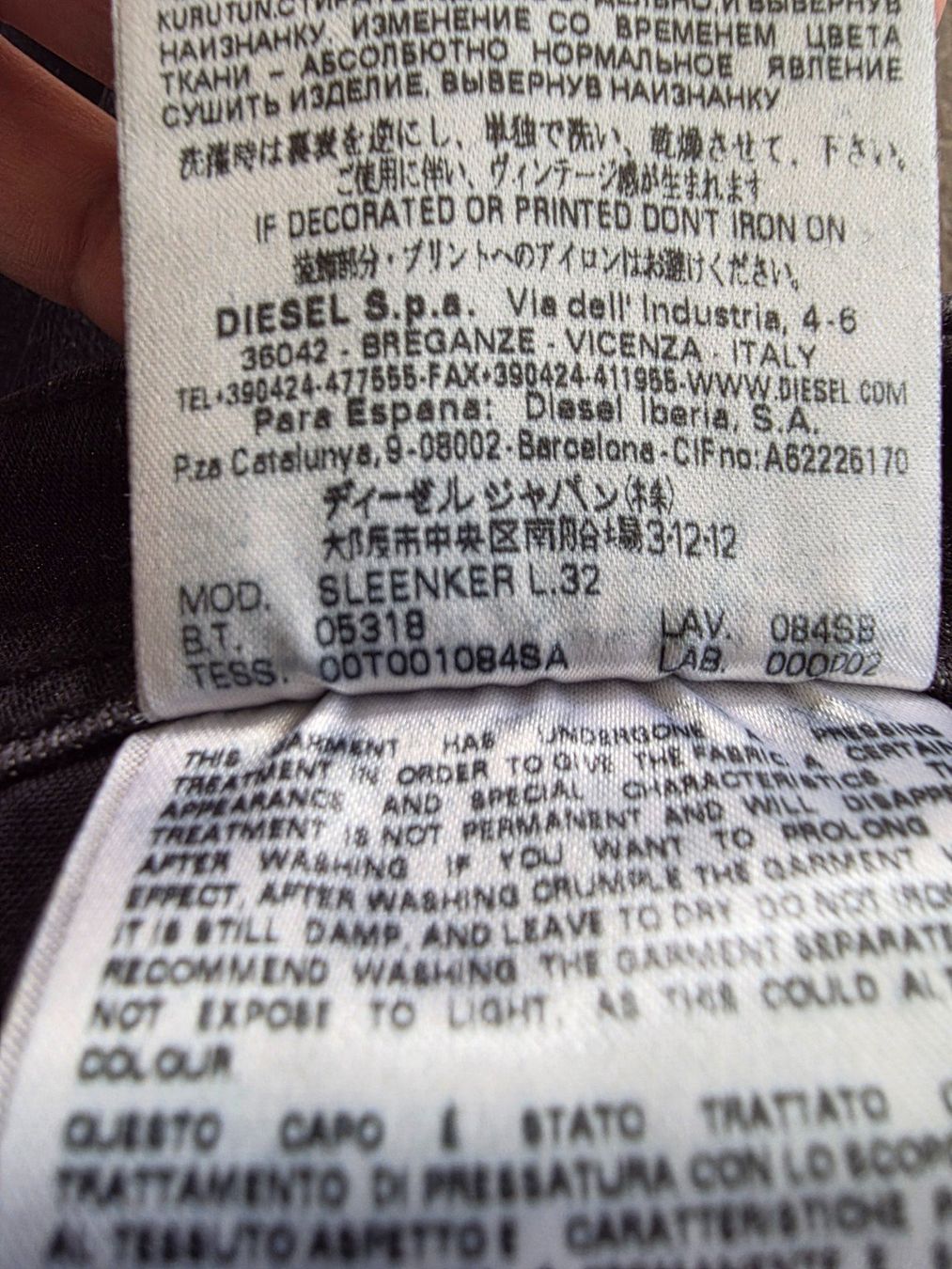 Diesel Jeans: Diesel Sleenker Jeans W34/L32 anthrazit – Usato da Dietlikon venduto da Bonamesa 7