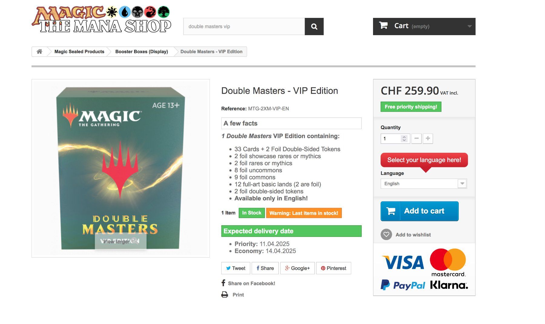 Magic The Gathering Carte collezionabili: MTG - Double Masters VIP Edition – Nuovo e nell'imballaggio originale da Reinach BL venduto da Flower_Kid_82 3